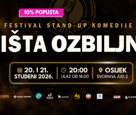 Ništa Ozbiljno festival stand up komedije 2026. Osijek