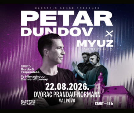 Open air događaj elektroničke glazbe u dvorištu dvorca Prandau-Normann u Valpovu.