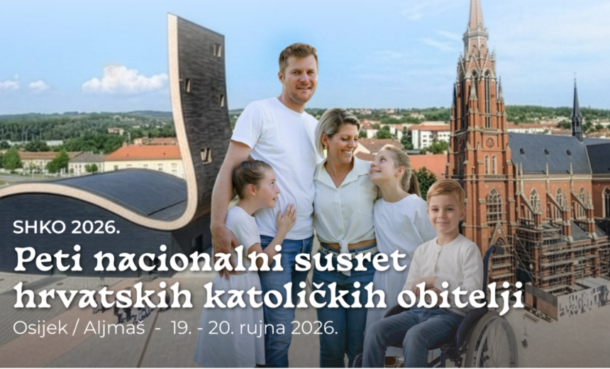 Obitelj u središtu znaka Petog nacionalnog susreta hrvatskih katoličkih obitelji
