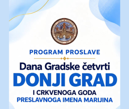 Program proslave Dana Gradske četvrti Donji grad od 10. do 13. rujna 2026.