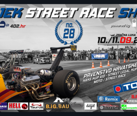 Automobili na startnoj liniji utrke Osijek Street Race Show