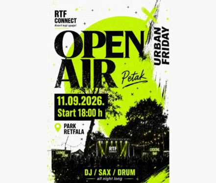 RTF Connect Open Air u Parku Retfala uz DJ-a, saksofon i bubnjeve