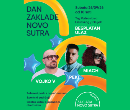 Vojko V, Peki i Miach na Danu Zaklade Novo sutra u Osijeku