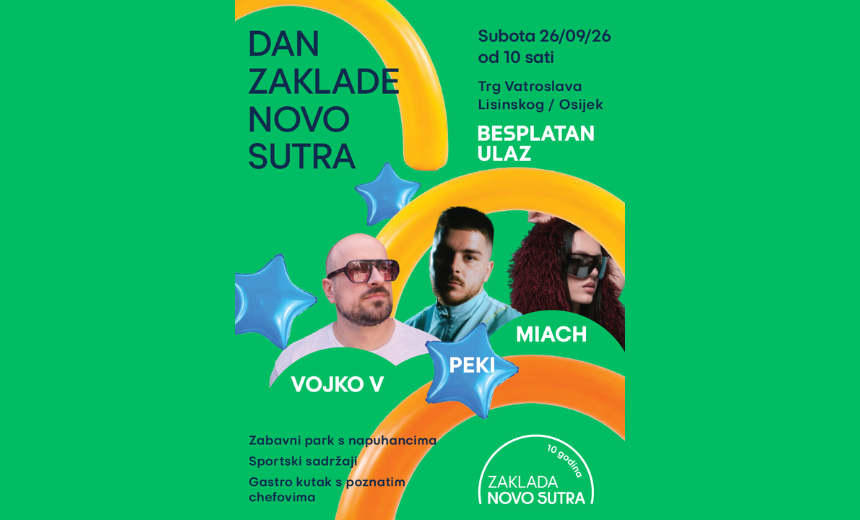 Vojko V, Peki i Miach na Danu Zaklade Novo sutra u Osijeku