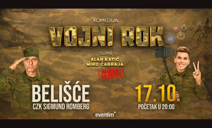Komedija "Vojni Rok" @ Belišće, 17.10.2026